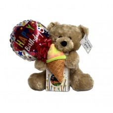 Happy Birthday Bear with Ice Cream